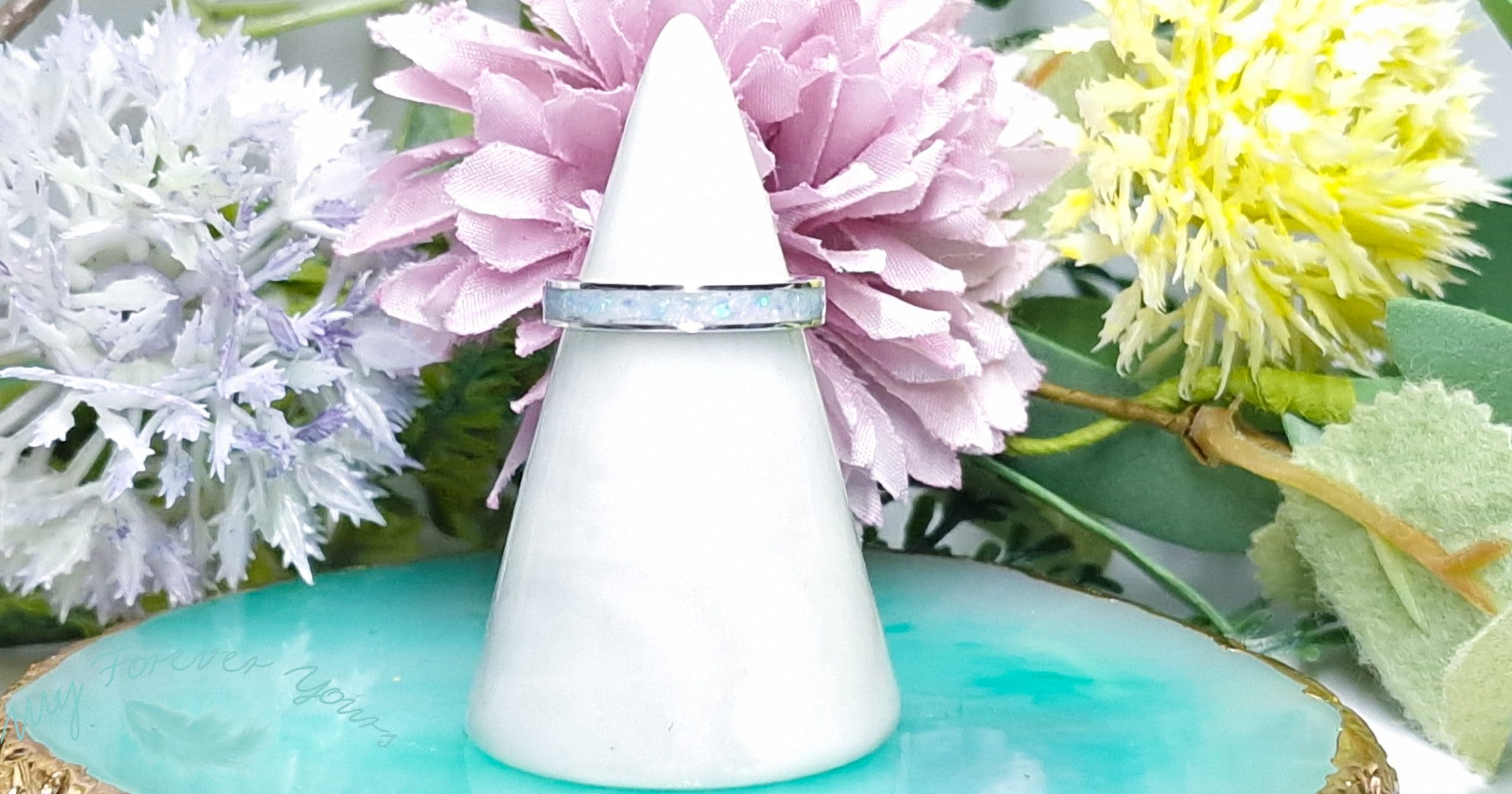Breastmilk Ring - Thalia Sterling Silver Eternity band - Image 2