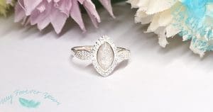 Ashes Ring, Cremation Ashes Ring, Breastmilk Ring